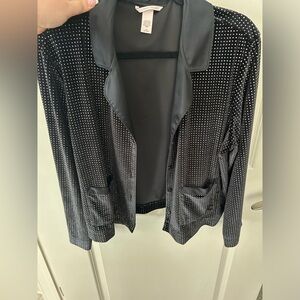 Sparkly black velvet blazer